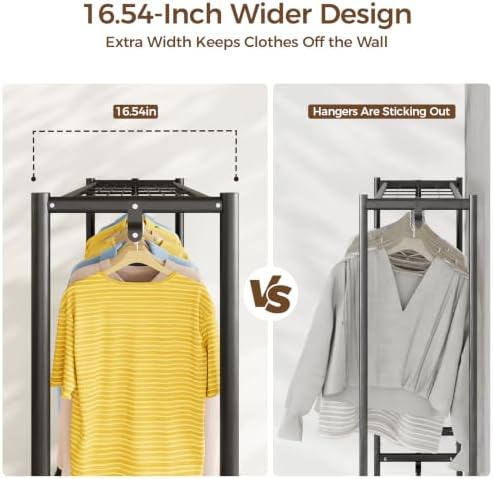 HYSEYY Rolling Clothes Rack Heavy Duty Clothing Rack - Image 5