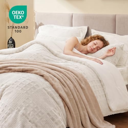 EXQ Home Waffle Fluffy Comforter Set Full Size - Image 2