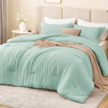 Love's cabin Aqua Full Comforter Set, 3-Piece Prewashed Bed Set by Lovescabin