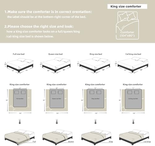 Litanika King Size Comforter Set, 3 Pieces Ivory Tufted Boho Bedding Set - Image 7