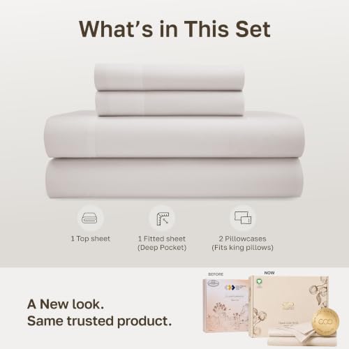 California Design Den 100% Organic Cotton King Size Bed Sheets Set - Image 3