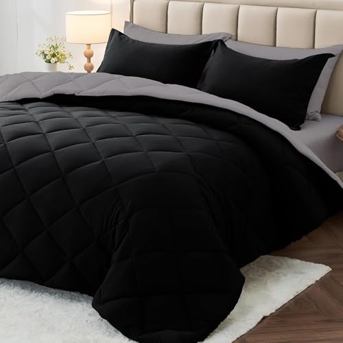 MUXHOMO Twin Comforter Set 5 Pieces, Reversible Bed in a Bag by MUXHOMO