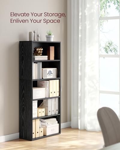 VASAGLE Bookshelf, 23.6 Inches Wide, 5-Tier Open Bookcase - Image 4
