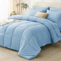 CozyLux Queen Comforter Set, 7-Piece Bed in a Bag, Baby Blue by CozyLux
