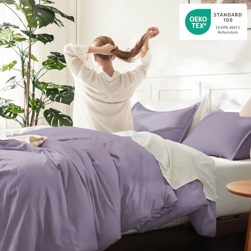 Litanika Queen Comforter Set, 3 Pieces Lightweight Solid Bed Set - Image 4