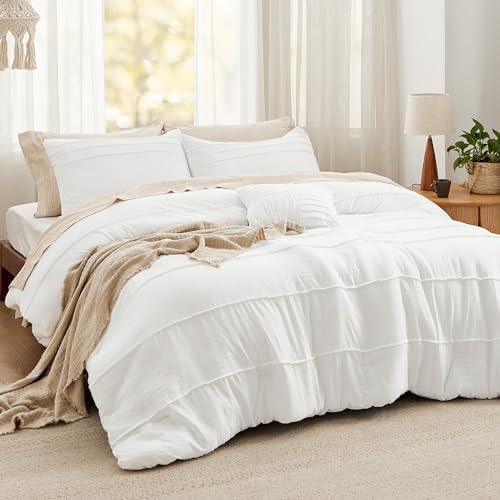 Bedsure Oversized Queen Comforter Set 4 Piece, All-Season - Image 3