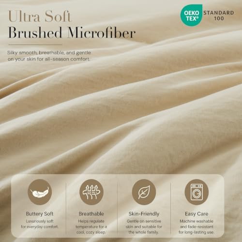 Twin XL Comforter Set- 5 Pieces Prewashed Bed in a Bag Twin Bedding Sets - Image 4