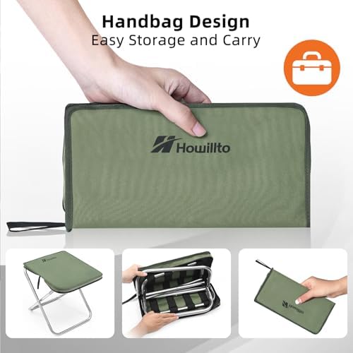 Folding Stool, 16in Tall Portable Camping Stool - Image 3