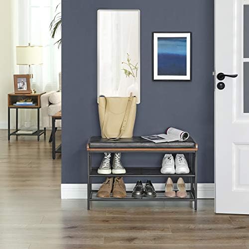 VASAGLE Shoe Bench, Padded Storage Bench - Image 4