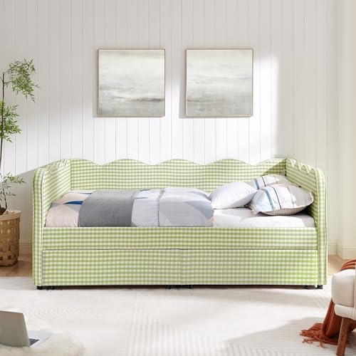 KEIKI Full Size Upholstery Gingham Daybed - Image 4