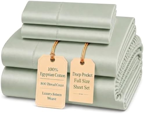 Deep Pocket Full Sheets Set, 800 TC 4PC Sheet & Pillowcase Sets by CHATEAUHOMECOLLECTION