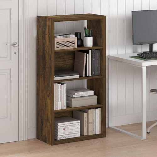 Furinno Viola Book Shelf, 4-Tier Bookshelf, Extra Thick Frame Bookcase - Image 2