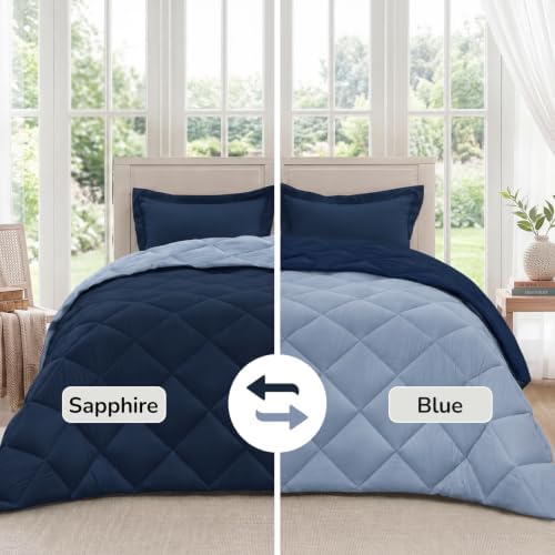 downluxe Twin Comforter Set Soft Reversible 2 Pieces - Image 2