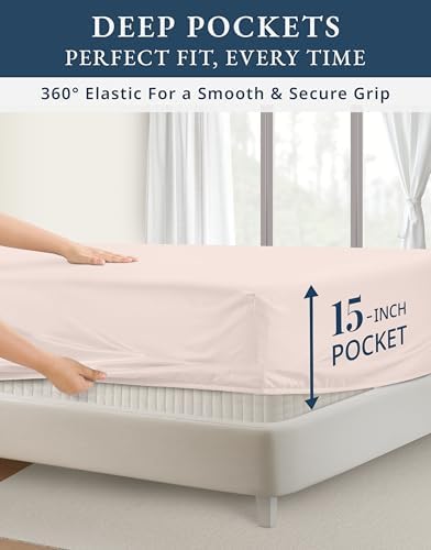 LANE LINEN Queen Sheets 100% Egyptian Cotton Sateen - Image 6