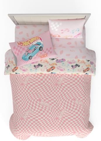 Hot Wheels Girls Kids Bedding Super Soft Comforter and Sheet Set - Image 2