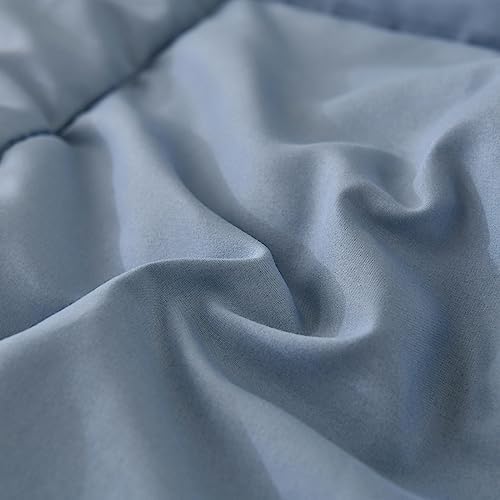 Cottolester Boho Comforter Set Queen Size Light Blue Comforter Set 8 Piece Bed - Image 6