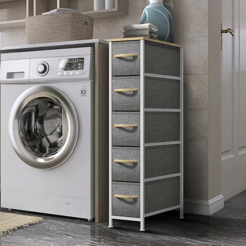 Sorbus 5-Drawer Narrow Dresser for Bedroom - Image 2