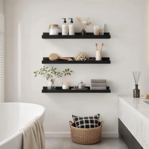 24inch Long Floating Shelves for Wall Decor, 3-Set Shelves - Image 2