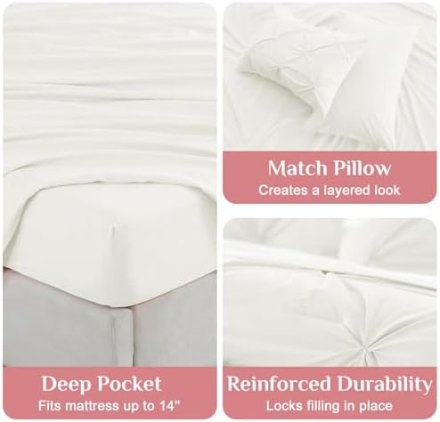 JOLLYVOGUE Twin Comforter Set 5 Pieces - Image 5