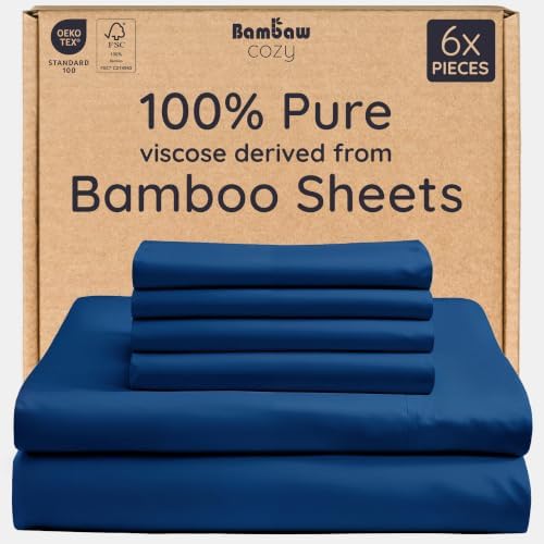 Bambaw King Sheet Set 6pcs – 100% Viscose Derived from Bamboo Sheets, Buttery by Bambaw