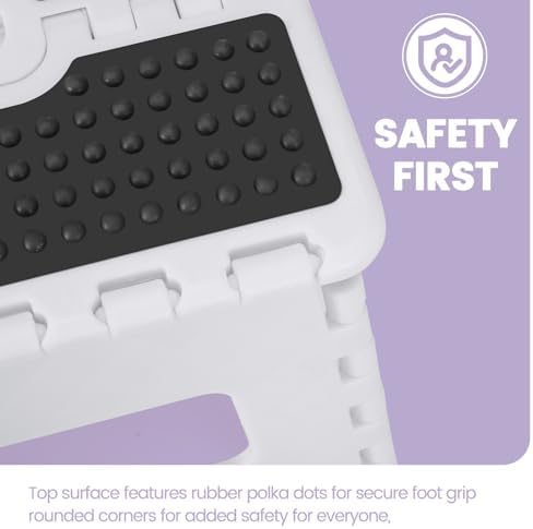 9" Folding Step Stool, Non-Slip Surface Stool - Image 3