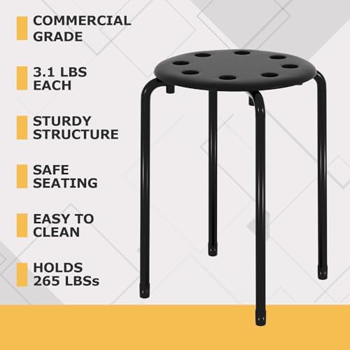 VECELO 6-Piece Stacking Stools for Classroom - Image 4