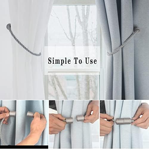 Magnetic Curtain Tiebacks Decorative Holdbacks Rope Tie Back Drapes Hangtty - Image 3