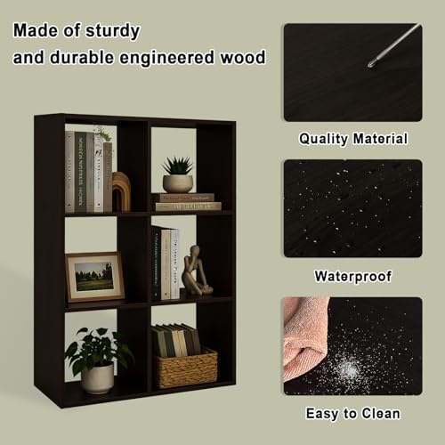 6 Cube Shelf with Anti-Tipping Kits + Reversible Open Back Bookcase - Image 6