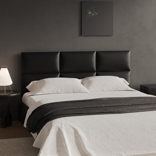 Black Stick-On Wall Mounted Headboard by MAQQL