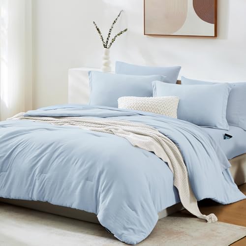 Twin XL Comforter Set- 5 Pieces Prewashed Bed in a Bag Twin Bedding Sets - Image 2