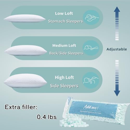 Pillow King Size Memory Foam for Sleeping, Bed Pillows - Image 6