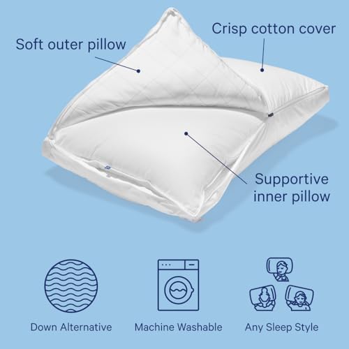 Casper Sleep Original Pillow 2-Pack – King Down-Alternative Bed Pillow - Image 2