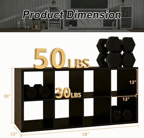 CTESNE【Wooden Thick Frame 8 Cube Storage Organizer Shelf - Image 3