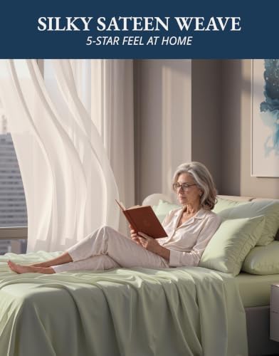 LANE LINEN Bed Sheets Queen Size 100% Egyptian Cotton Sateen - Image 5