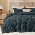 BEDELITE Fleece Oversized Queen Comforter Set, Fluffy Bed Set, Dark Grey by BEDELITE