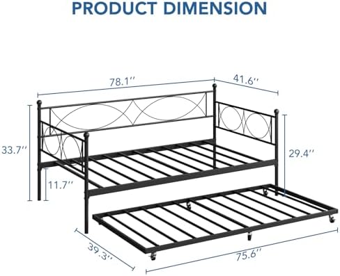 GAOMON Daybed with Trundle - Image 2
