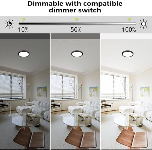 8Pack LED Flush Mount Ceiling Light Fixture, 7Inch 15W, - Image 3