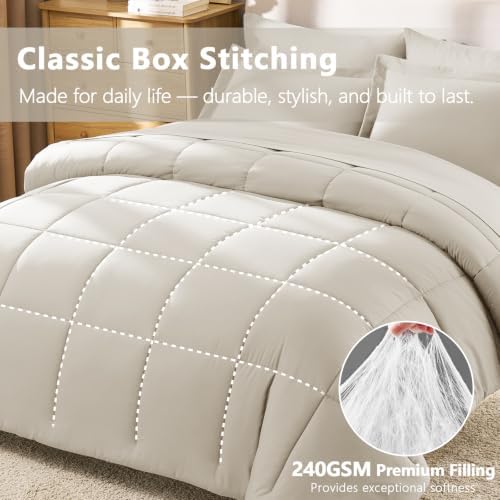 CozyLux Twin Comforter Set, 5-Piece Bed in a Bag - Image 4