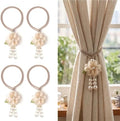 Adjustable Curtain Tiebacks， 4pcs Hand-Woven Rope by TAMHOO