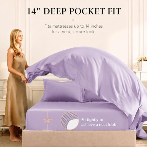 CozyLux Queen Comforter Set 88"x88" Light Purple - Image 5