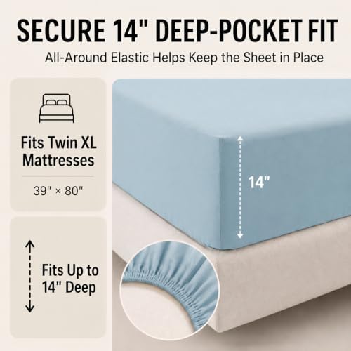 CozyLux Twin XL Comforter Set Light Blue - Image 5
