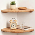 Corner Floating Shelves Set of 2, 12 Inch Solid Wood by liberty