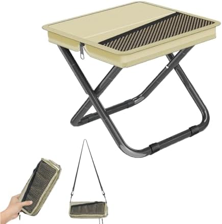 Portable Travel Camping Stool, Handbag Foldable Mini Chair by Unknown