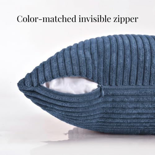 Fancy Homi Set of 1 Dusty Blue Boho Long Lumbar Body Decorative Throw Pillow - Image 3