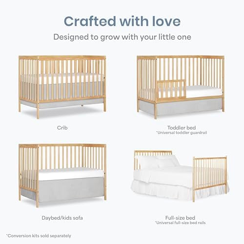 Dream On Me Synergy 5-in-1 Baby Crib, Converts to Toddler Bed - Image 4