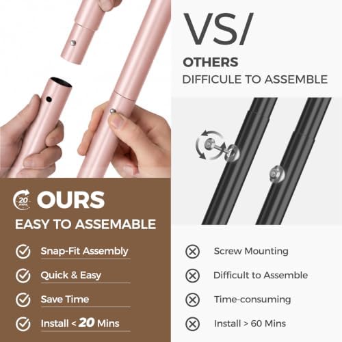 HYSEYY Clothes Rack, Double Rods Rolling Clothing Rack - Image 7