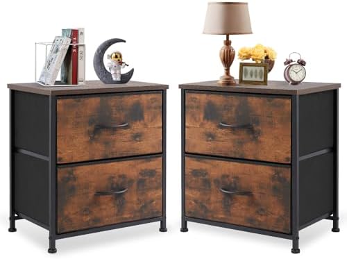 DUMOS Nightstand Set of 2, Small Dresser by DumosLifestyle