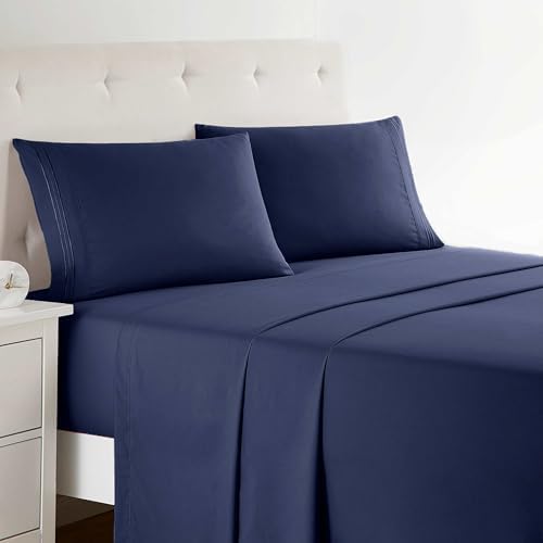Clara Clark Premier 1800, Twin Bed Sheet Set, Includes Fitted, Flat & Pillowcase by ClaraClark