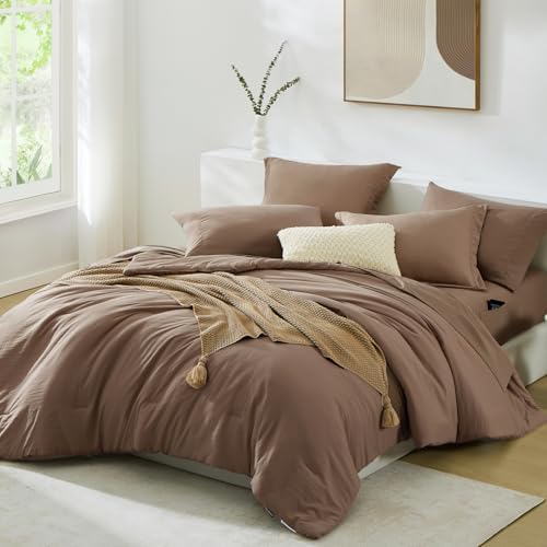 Full Size Comforter Sets-7 Pieces Ultra Soft Bed in a Bag Full Bedding Sets - Image 6