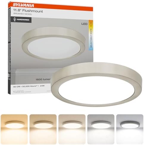 Sylvania 12" LED Flush Mount Ceiling Light Fixture, 5 Color Select, 1600 LMS by LEDVANCE